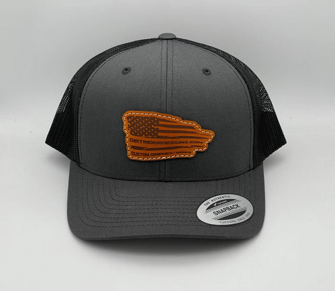 Grey/Black Patch Trucker Hat